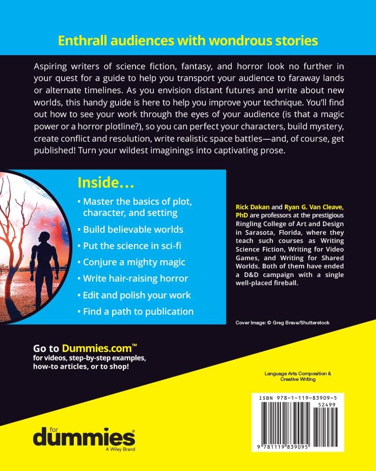 Writing Sci-Fi, Fantasy, & Horror For Dummies (For Dummies (Language & Literature)) by Rick Dakan