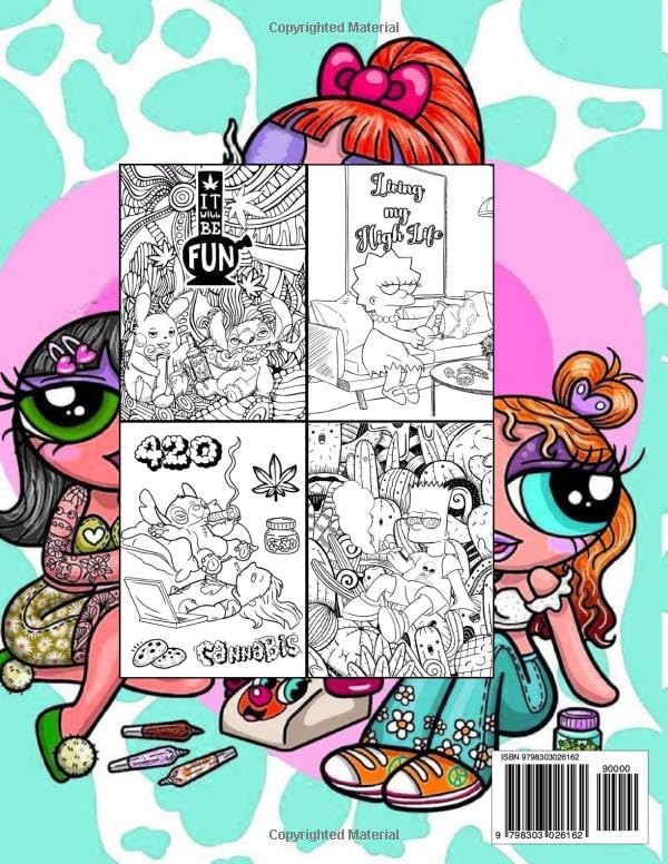 Stoner Coloring Book: Unique Trippy Psychedelic Colouring Pages for Adults by Barbara Well