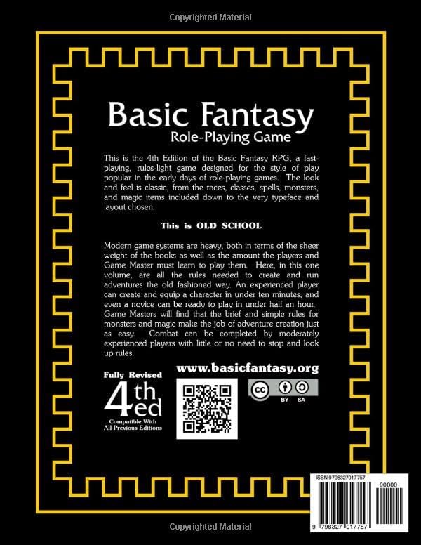 Basic Fantasy RPG Core Rules 4thEd (Alternate Cover) by Chris Gonnerman