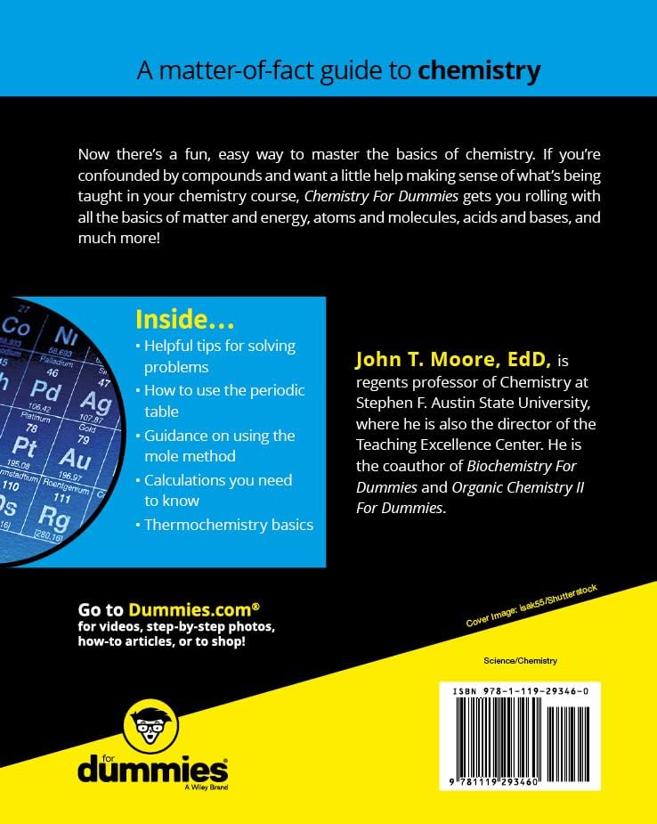Chemistry For Dummies, 2nd Edition (For Dummies (Math & Science)) by John T. Moore