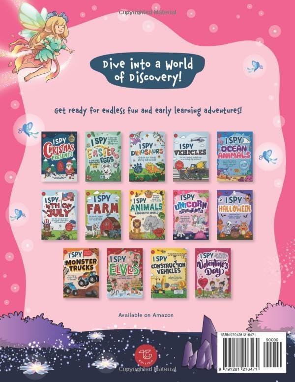 I Spy Unicorn Adventures: Find Unicorns, Princesses and Fairies on a Magical Journey! A Cute Search and Find Unicorn Book for Toddlers (I Spy Books for Toddlers) by Marlies Larch