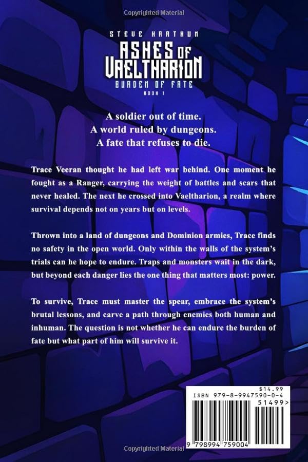 Burden of Fate: A LitRPG Progression Fantasy (Ashes of Vaeltharion) by Steve Harthun