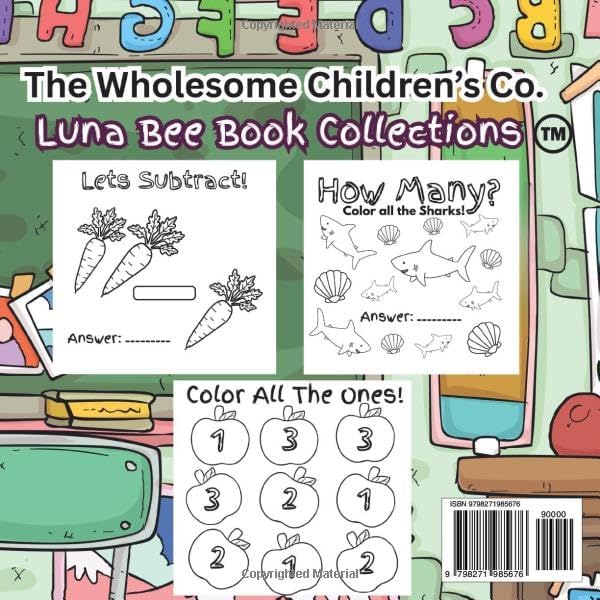 Learn with Luna Bee: Numbers, Simple Addition & Subtraction Children Age 3-5 by Luna Bee Book Collections