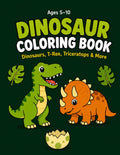 Dinosaur Coloring Book for Kids Ages 5–10: Fun & Easy Dinosaurs | Cute Simple Designs with Big Spaces for Coloring by Three Little Doodles