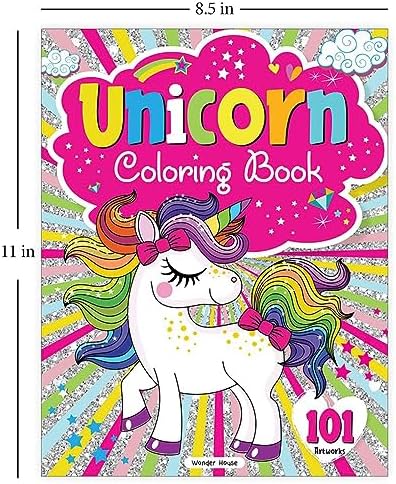 101 Unicorn Colouring Book: Fun Activity Colouring Book For Children by Wonder House Books