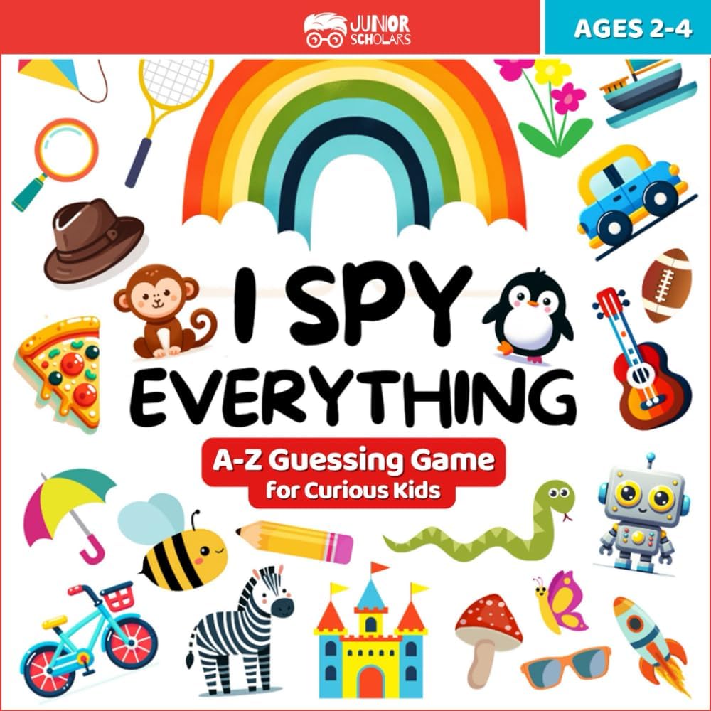 I Spy Everything Book for Kids Ages 2-4 - Alphabet Search and Find Books for Preschool, Toddlers and Kindergarten: Engaging ABC Puzzles to Stimulate ... Puzzles to Ocean Animals Search and Find Fun) by Junior Scholars