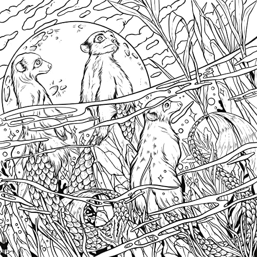 Mythographic Color and Discover: Menagerie: An Artist's Coloring Book of Amazing Animals by Fabiana Attanasio