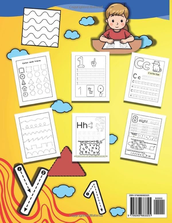 Tracing Book for Kids Ages 3-5: Practice Shapes, Letters A-Z, and Numbers 1-20, along with coloring and simple activities like circling, counting, and finding by Melinda Gallery