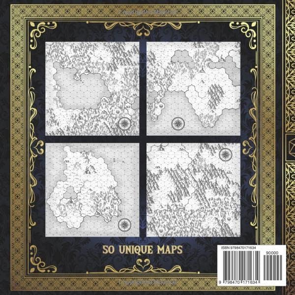 Fantasy World Maps for Game Master: 50 Unique and Customizable Regional Maps for Tabletop Role-Playing Games by Silent Wave Press