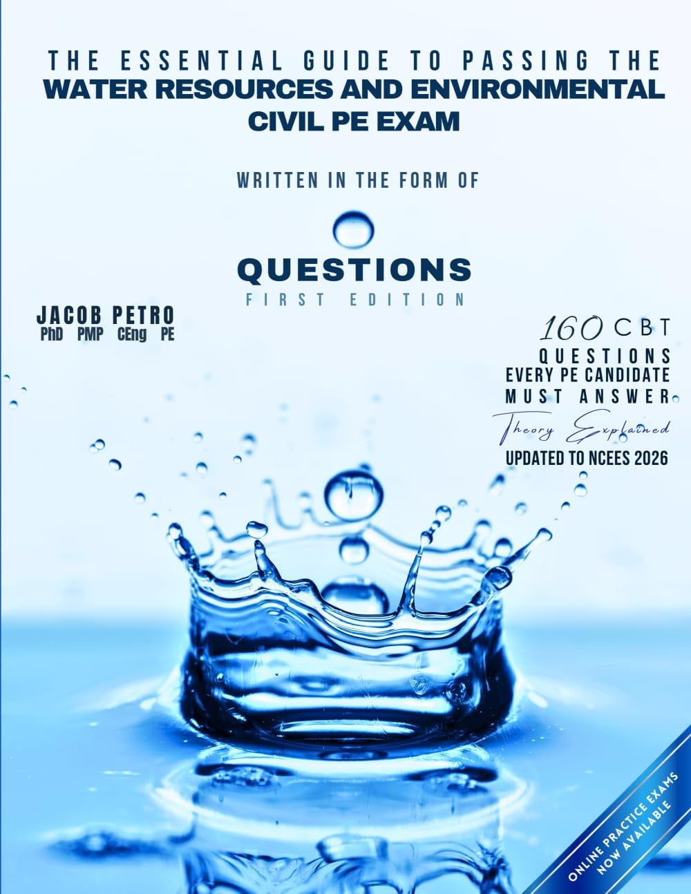 The Essential Guide to Passing the Water Resources and Environmental Civil PE Exam Written in the Form of Questions: 160 CBT Questions Every PE Candidate Must Answer by Dr Jacob Petro PE