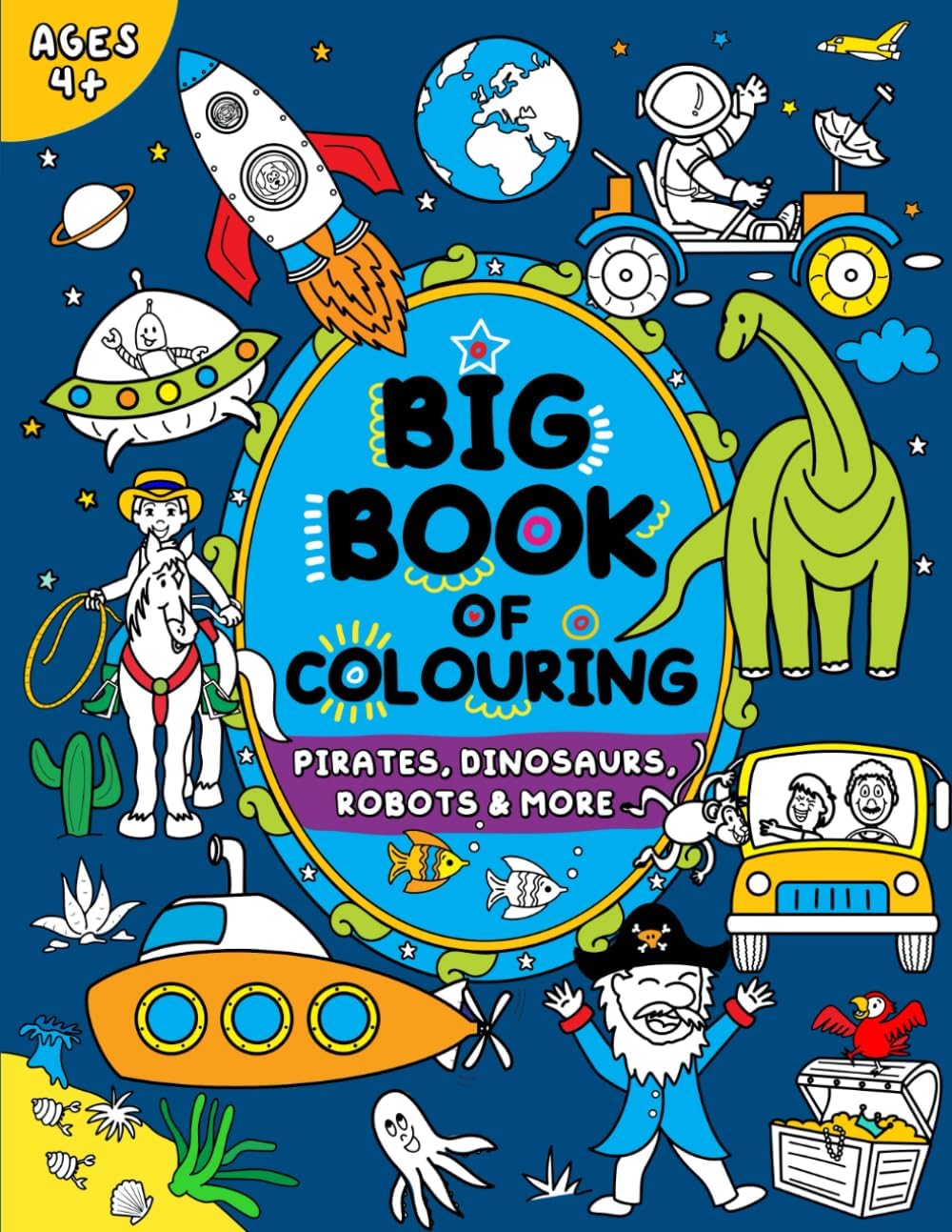 Big Book of Colouring for Boys: Children Ages 4+ (Big Books of Colouring (Ages 4+)) by FairyWren Publishing