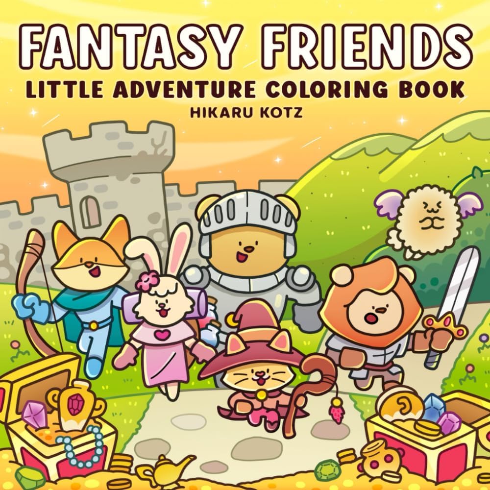Fantasy Friends: Little Adventure Coloring Book for Adults and Teens by Hikaru Kotz