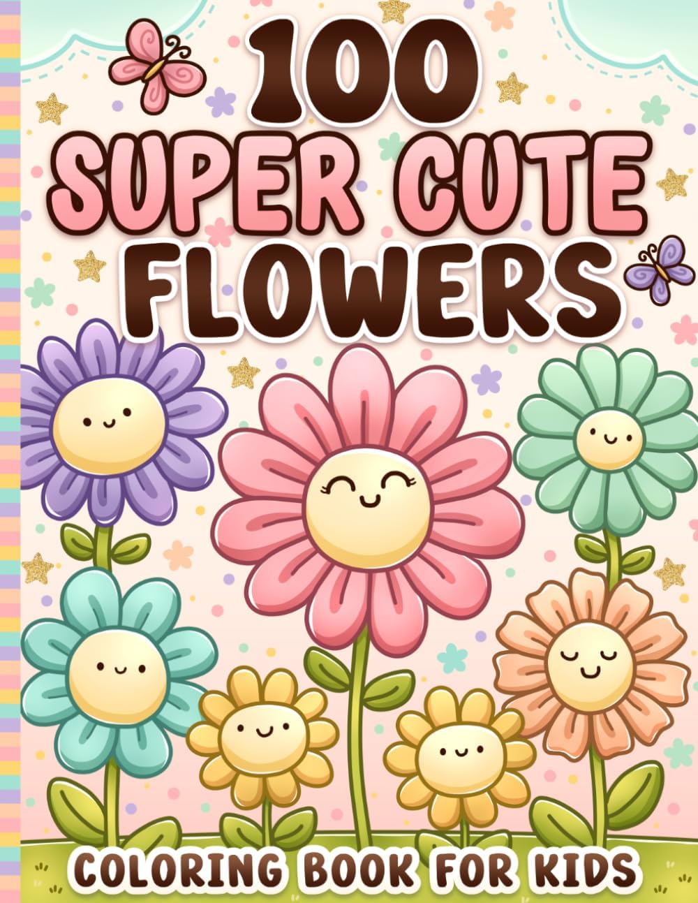Flower Coloring Book for Kids: For Girls Ages 4-8 and Toddlers 1-3, 2-4 by BJB Publishing