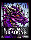 Stained Glass Dragons: A Fantasy Coloring Adventure with Majestic Dragons in Window Patterns-Inspired Designs by Medi Muse