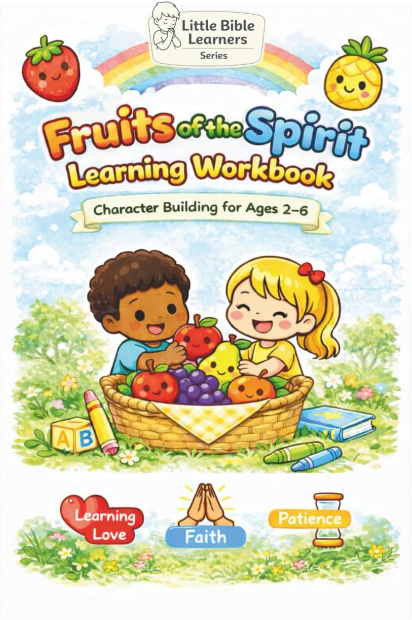 Fruits of the Spirit Learning Workbook Character Building for Kids Ages 2-6: A Christian Bible Activity and Coloring Book Teaching Love, Joy, Peace, ... Self-Control (Little Bible Learners Series) by Kay Gordon