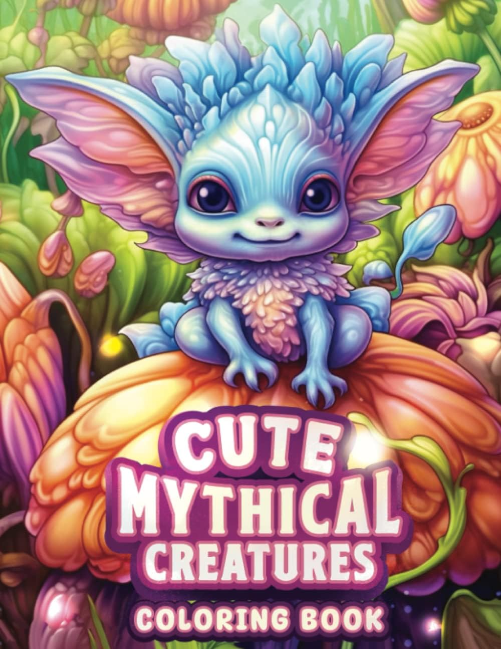 Cute Mythical Creatures Coloring Book: Fantasy Mystical Animals and Beast Coloring for Adult and Kids by Clara Mari