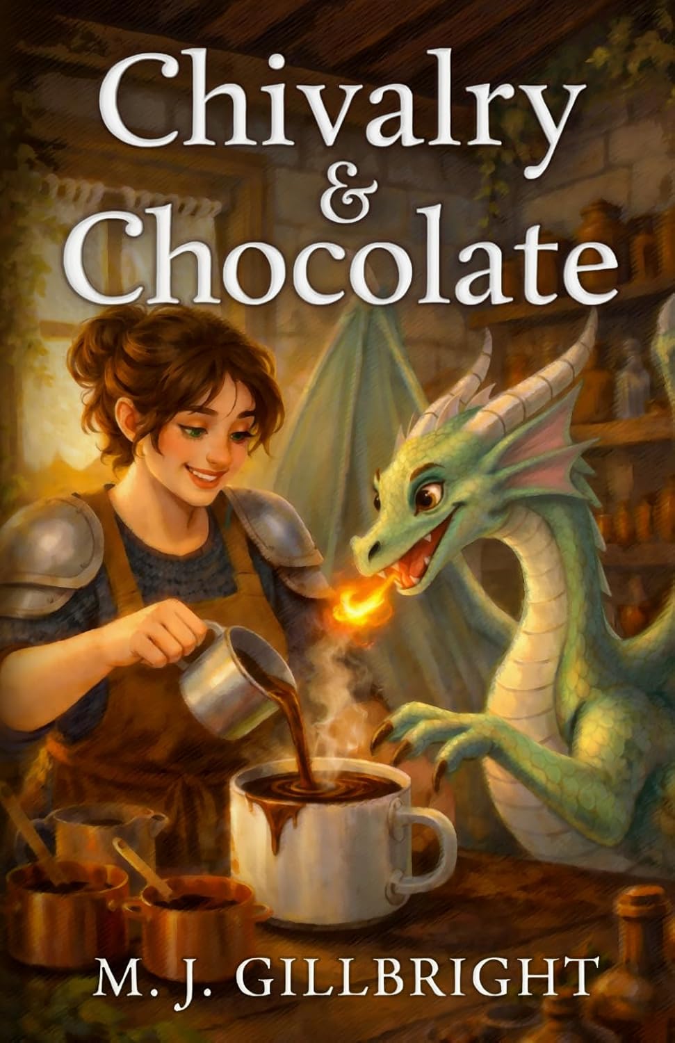 Chivalry & Chocolate: A Cozy Fantasy of Dragons and Desserts (The Neapolitan Ice Cream Sisters) by M. J. Gillbright
