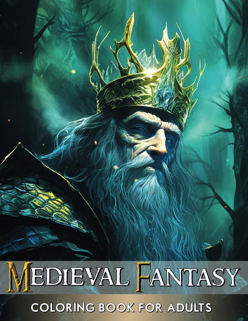 Medieval Fantasy Coloring Book for Adults: Embark on a Magical Medieval Adventure with 50 Captivating Scenes Featuring Majestic Castles, Mythical Dragons, Ancient Wizards, and More by Jade Kinsman