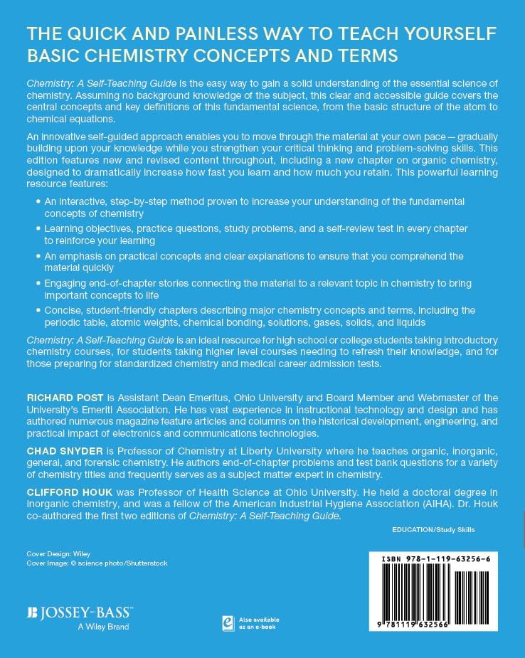 Chemistry: Concepts and Problems, A Self-Teaching Guide, 3rd Edition by Richard Post