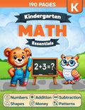 Kindergarten Math Essentials: 190 Pages of Kindergarten Math Workbook Practice — Numbers, Addition, Subtraction, Shapes, Patterns, Place Value, Money & More | Ages 5–7 by BrainWave Books