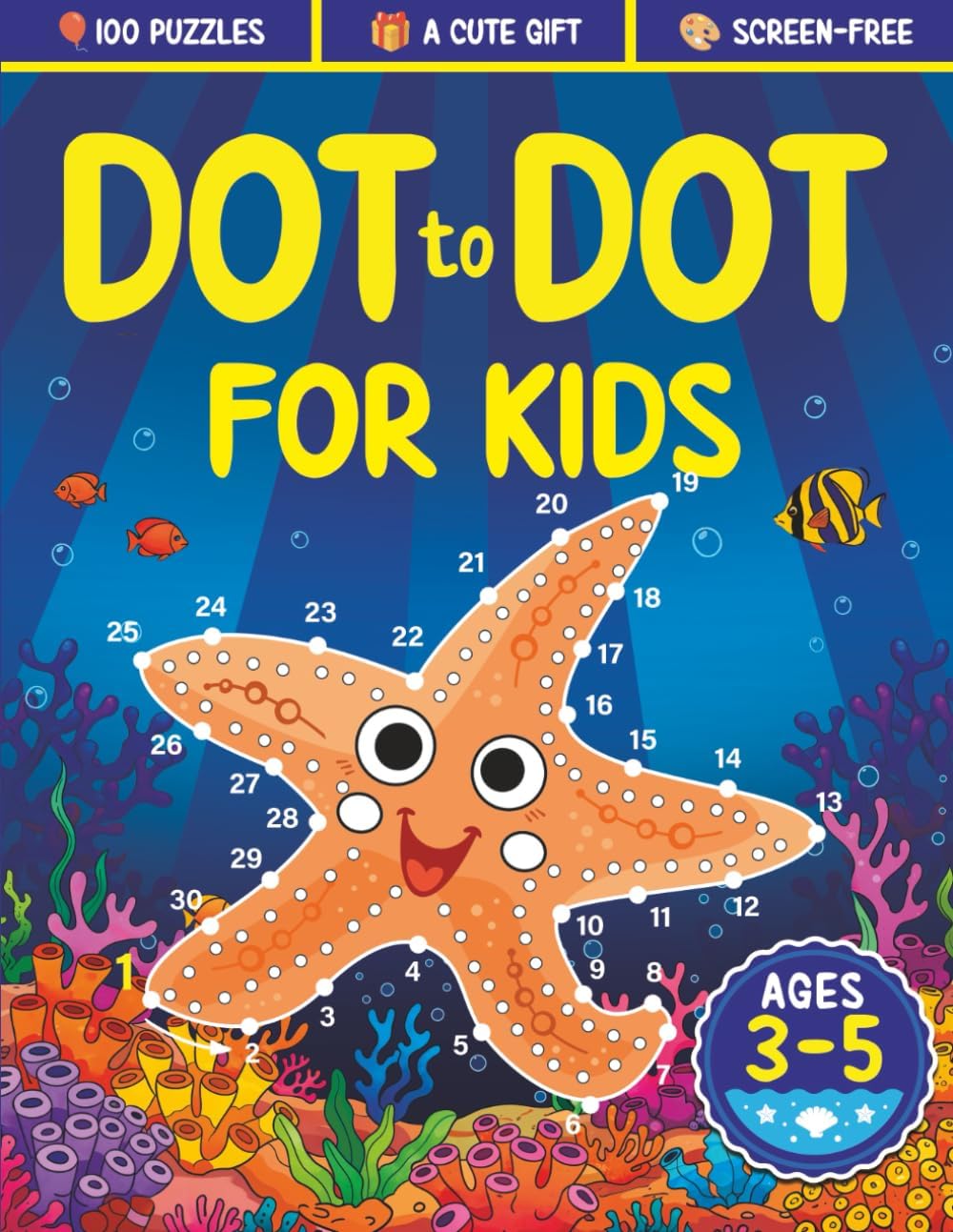 Dot to Dot for Kids Ages 3-5: 100 Fun Connect the Dots Puzzles for Children - Activity Book for Learning - 3, 4 and 5 Year Olds (Dot to Dot Books for Children) by Splendid Youth