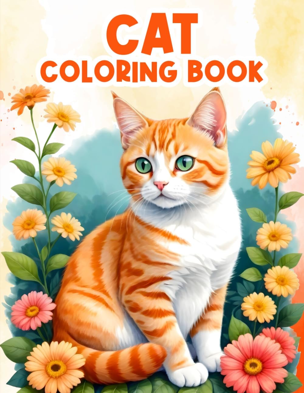 Cat Coloring Book for Adults and Kids: 50 Playful Designs of Kittens and Cats for All Ages - Relaxing Activity for Stress Relief and Fun by R's Library