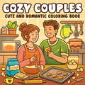 Cozy Couples Coloring Book for Adults & Teens: Cute and Romantic Designs for Women and Men Featuring Peaceful Scenes – Relaxing for Stress Relief by Luna Sparks