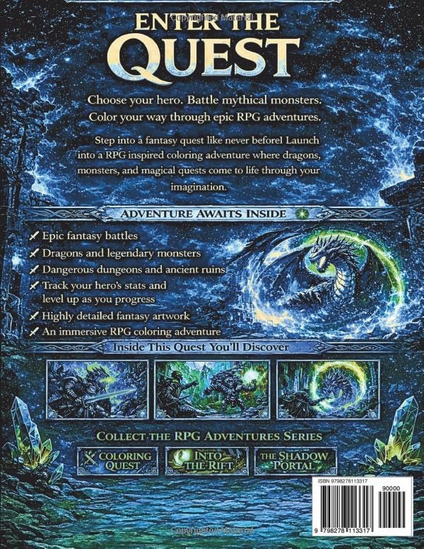 RPG Adventures: Coloring Quest: An Interactive RPG LitRPG Coloring Book with Leveling, Loot, and Monster Battles by Daniel williamson