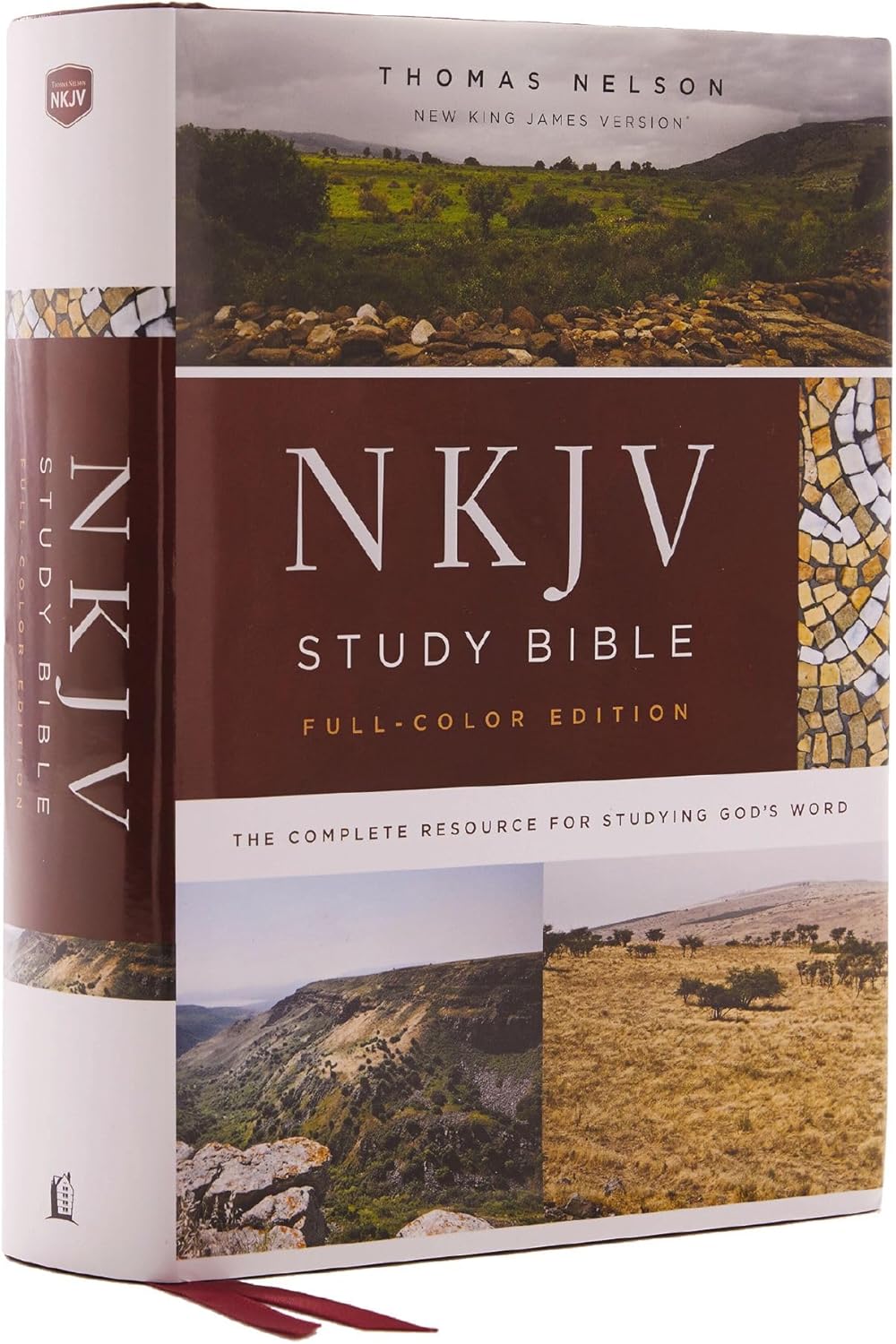 NKJV Study Bible, Hardcover, Burgundy, Full-Color, Comfort Print: The Complete Resource for Studying God’s Word by Thomas Nelson