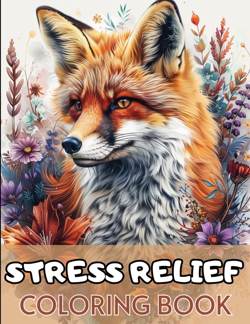 Adult Coloring Book with Animals and Flowers, Relaxing Book to Calm your Mind and Stress Relief by Alexander Gasser