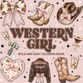 Western Cowgirl Coloring Book for Adults Coloring Book Western Theme Fun & Retro Illustrations for Relaxation and Stress Relief by LE MANH LINH