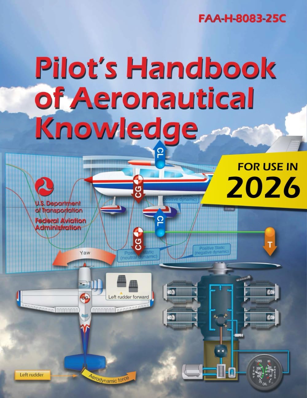 2023 Pilot’s Handbook of Aeronautical Knowledge FAA-H-8083-25C (Color Print) by Federal Aviation Administration