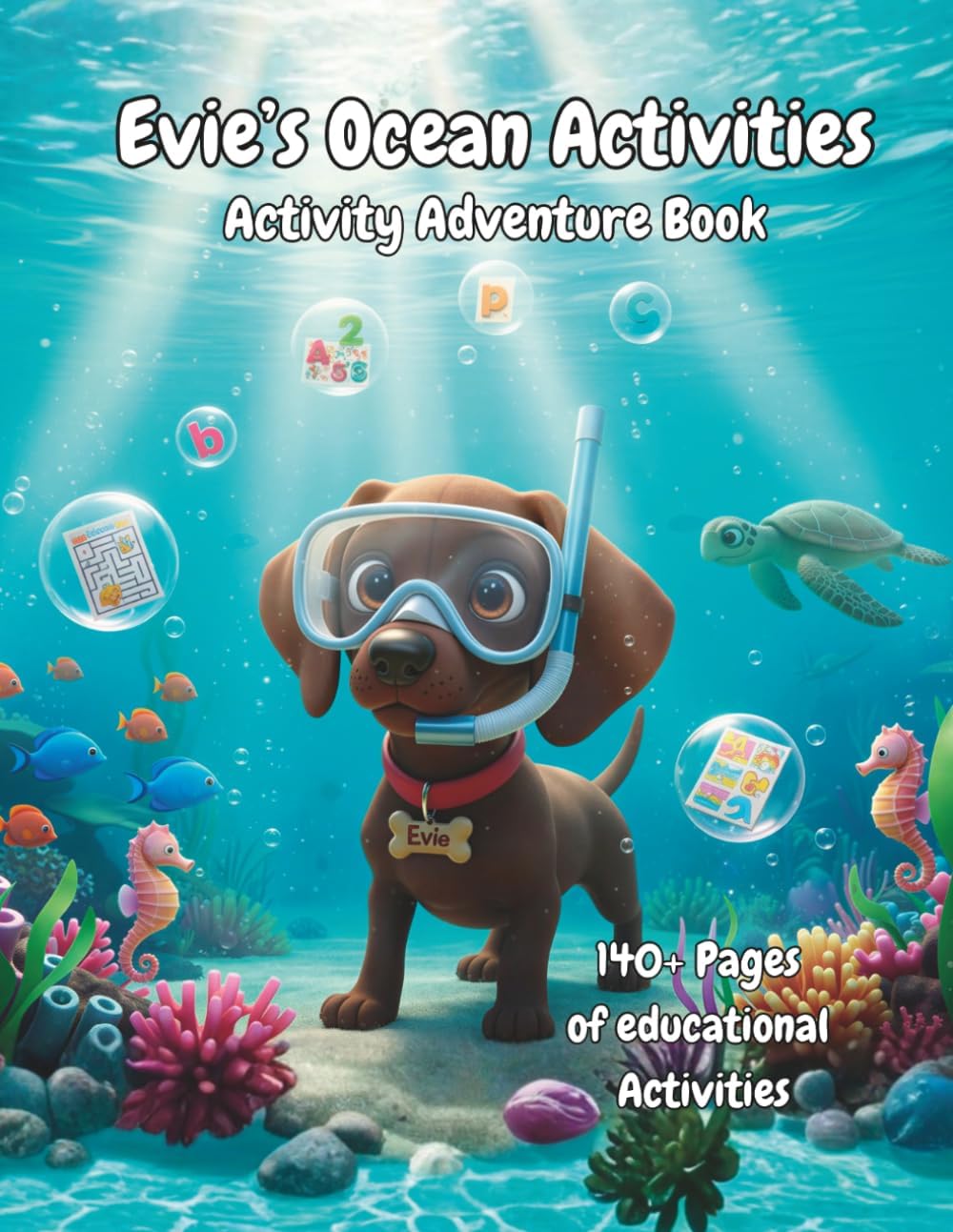Evie's Ocean Activities: An Ocean Activity Book for Kids Ages 3-5 (Evie's Adventures) by Alpine Hollow