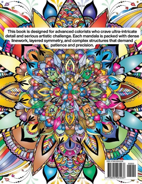 Extreme Hard Mandala Coloring Book for Adults: Ultra Intricate and Highly Detailed Mandala Designs for Advanced Colorists by Dang Pham