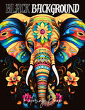 Black Background Coloring Book: 50 Coloring Pages of Flowers, Animals, Landscapes, Mandalas, Architecture and More for Relaxation and Stress Relief by Marijana Larik