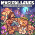 Magical Lands Cute and Cozy Coloring Book: Bold and Easy Designs of Fantasy Homes, Fuzzy Animal Friends, and Little Moments for Relaxation and Stress Relief for Adults and Teens by Yumi Lulu