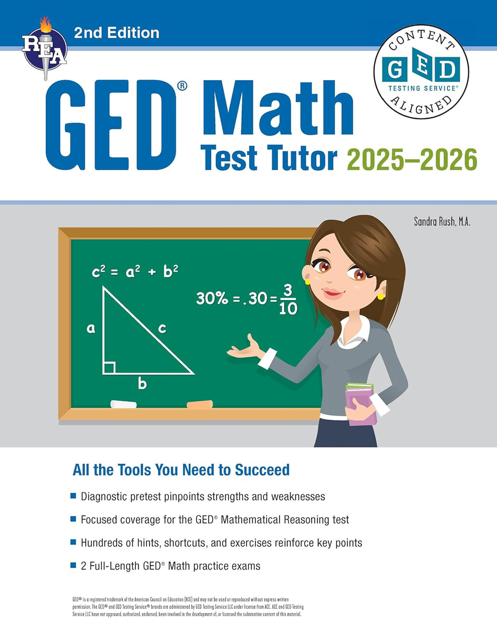GED Math Test Tutor, For the 2025-2026 GED Test: Certified GED Aligned Prep (GED® Test Preparation) by Ms. Sandra Rush M.A.