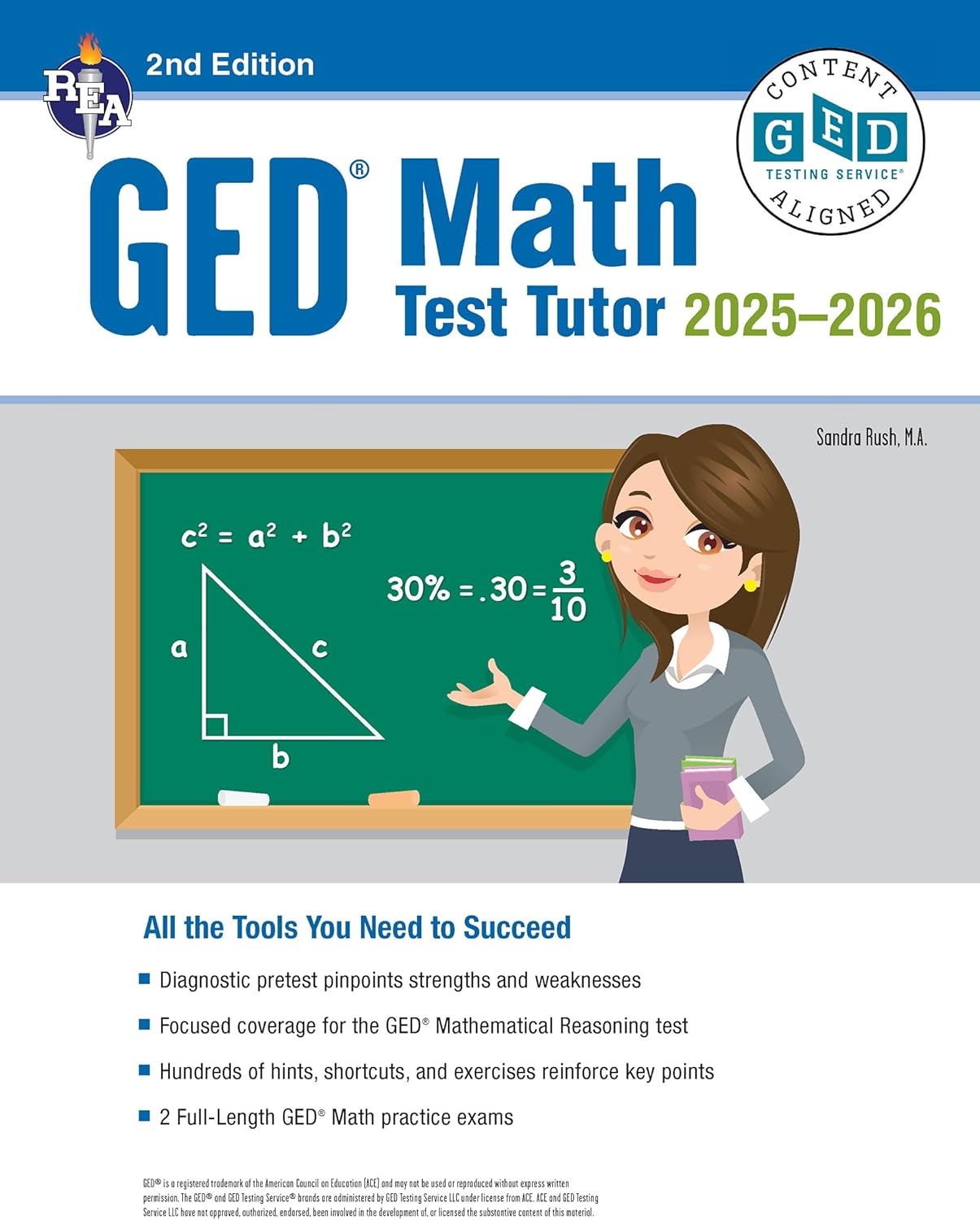 GED Math Test Tutor, For the 2025-2026 GED Test: Certified GED Aligned Prep (GED® Test Preparation) by Ms. Sandra Rush M.A.