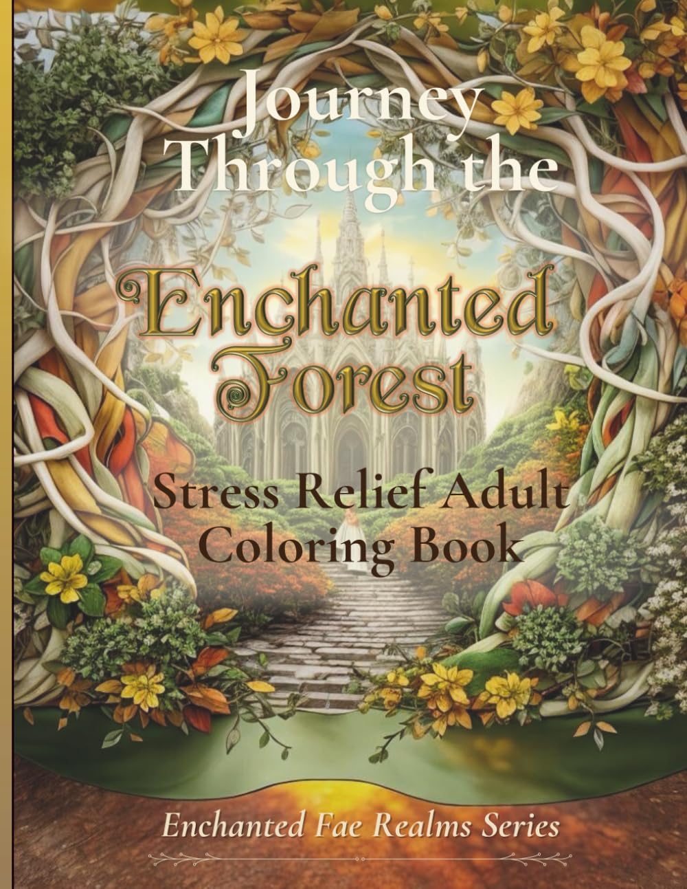 Journey Through the Enchanted Forest: Stress Relief Adult Coloring Book: Fantasy Forest Realm of Fairies, Enchanted Palaces, and Nature for Calm and Mindful Creativity (Glimmerveil) by Bubace Publishing