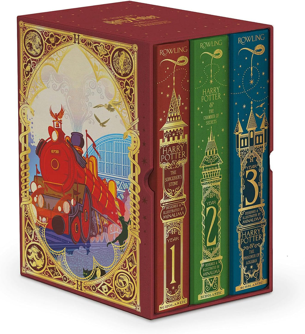 Harry Potter Books 1-3 Boxed Set (MinaLima Edition) (Interactive Illustrated Edition) by J. K. Rowling