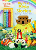 My First Bible Stories Coloring & Activity Book with 4 Crayons and 50+ Stickers (Color & Activity with Crayons) by Editors of Silver Dolphin Books