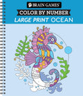 Brain Games - Color by Number - Large Print: Ocean by Publications International Ltd.