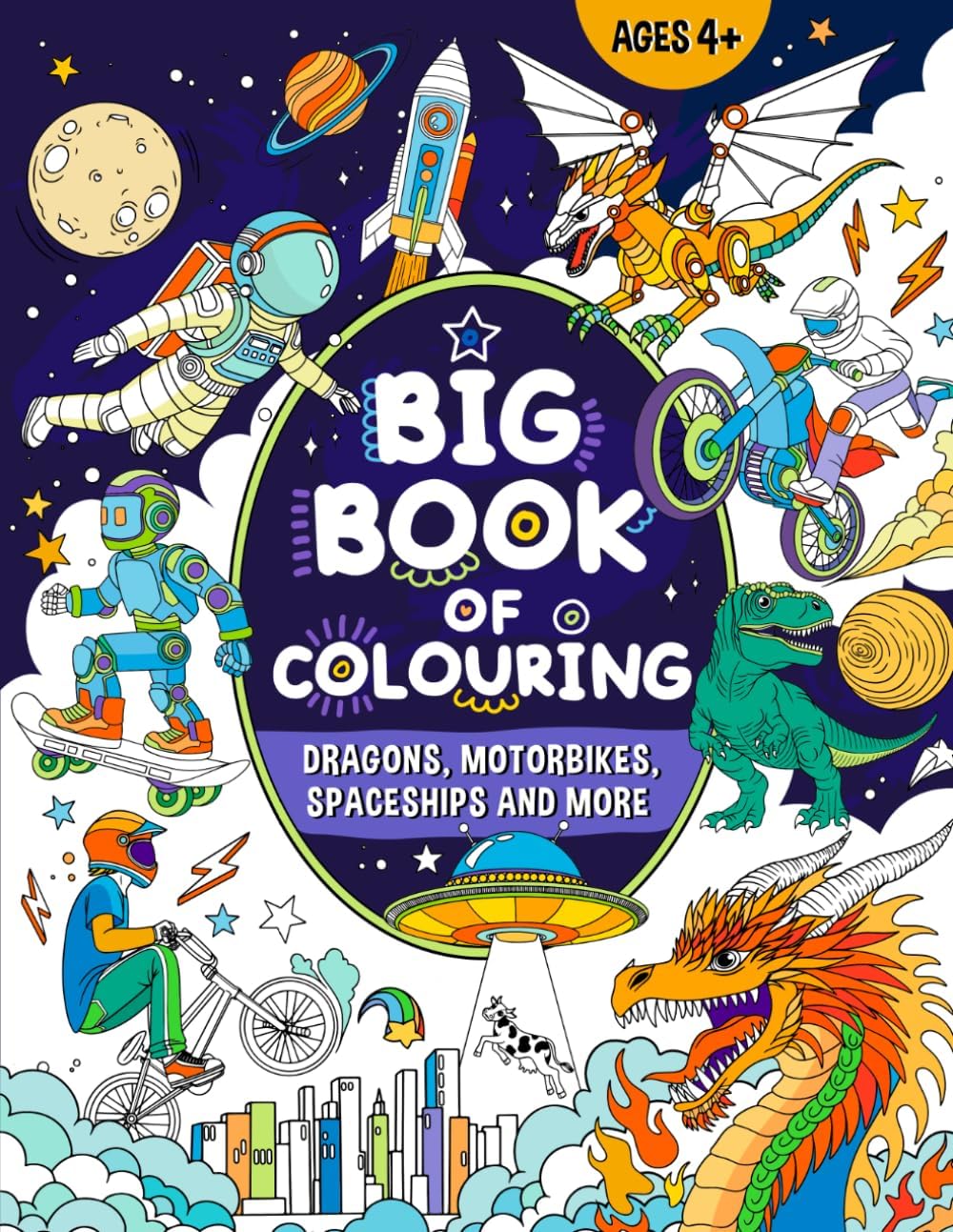 Big Book of Colouring for Boys: For Children Ages 4+ (Big Books of Colouring (Ages 4+)) by FairyWren Publishing