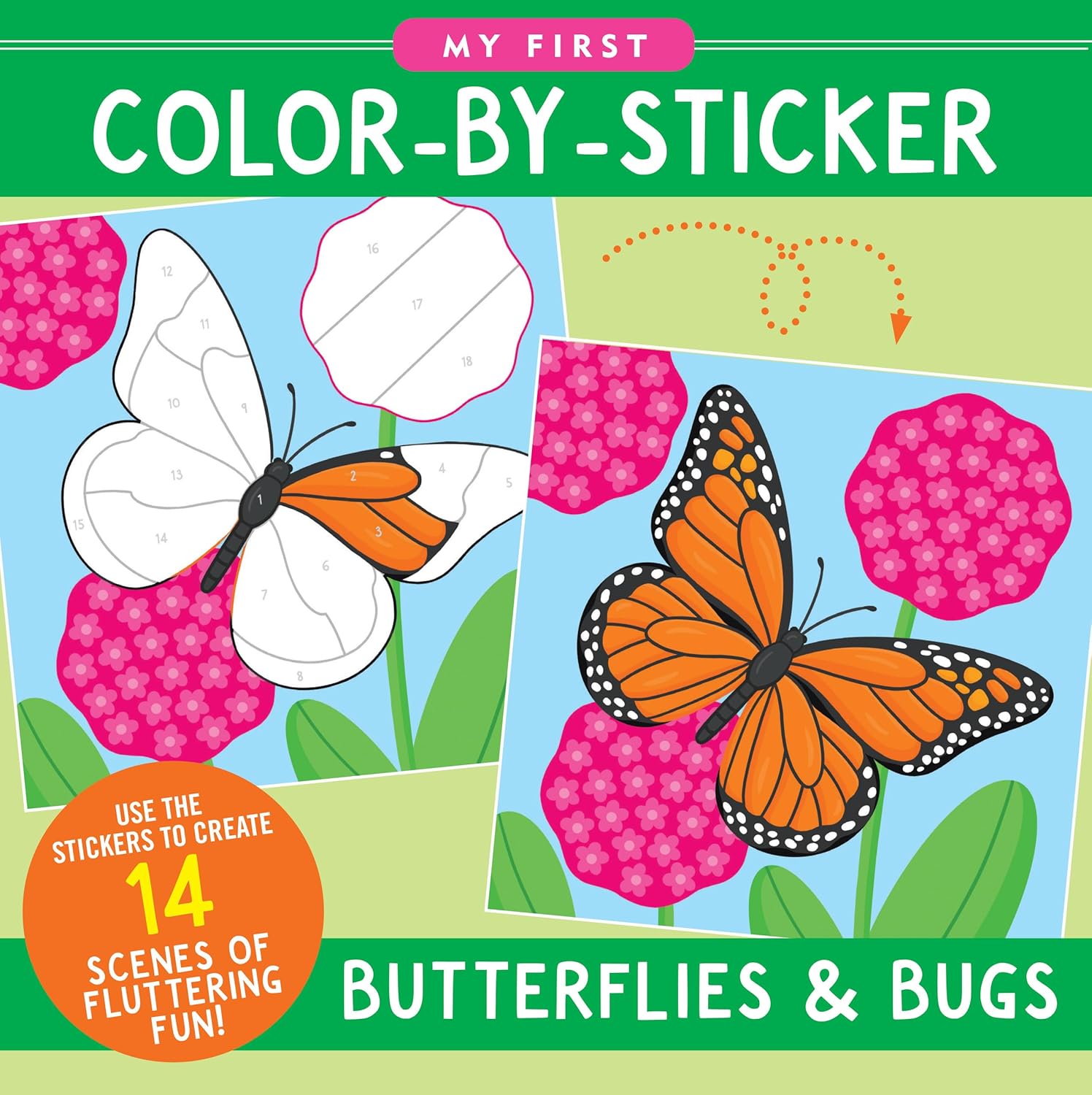 My First Color-By-Sticker Book - Butterflies & Bugs by T. Levy