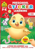 School Zone Preschool Sticker Learning Workbook: 64 Pages, Pre-K, Kindergarten, 324 Stickers, Shapes, Patterns, Alphabetical Order, ABC's, Numbers, Letters, Ages 3-5 (Stuck on Learning! Book Series) by School Zone