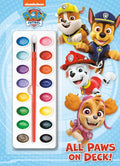 All Paws on Deck! (Paw Patrol): Activity Book with Paintbrush and 16 Watercolors by Golden Books