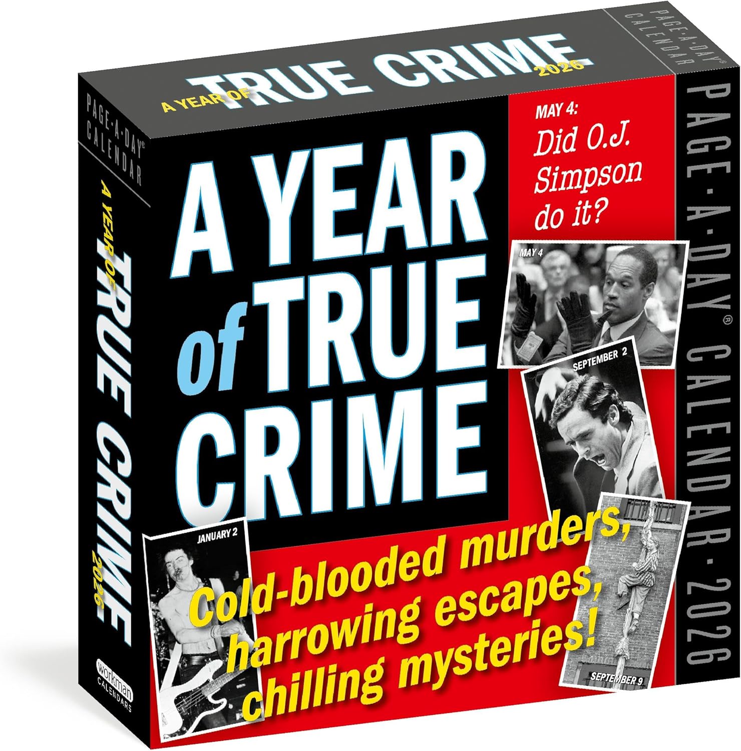Year of True Crime Page-A-Day® Calendar 2026: Cold-blooded murders, harrowing escapes, chilling mysteries! by Workman Calendars