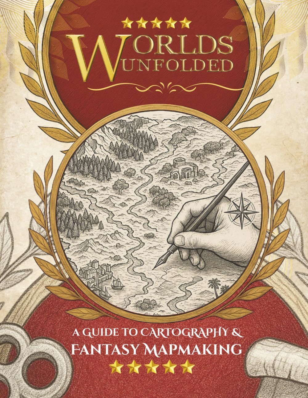 Worlds Unfolded A Guide to Cartography & Fantasy Mapmaking: The Step-by-Step Art of Creating Worlds Worth Getting Lost In by Sophie Barton
