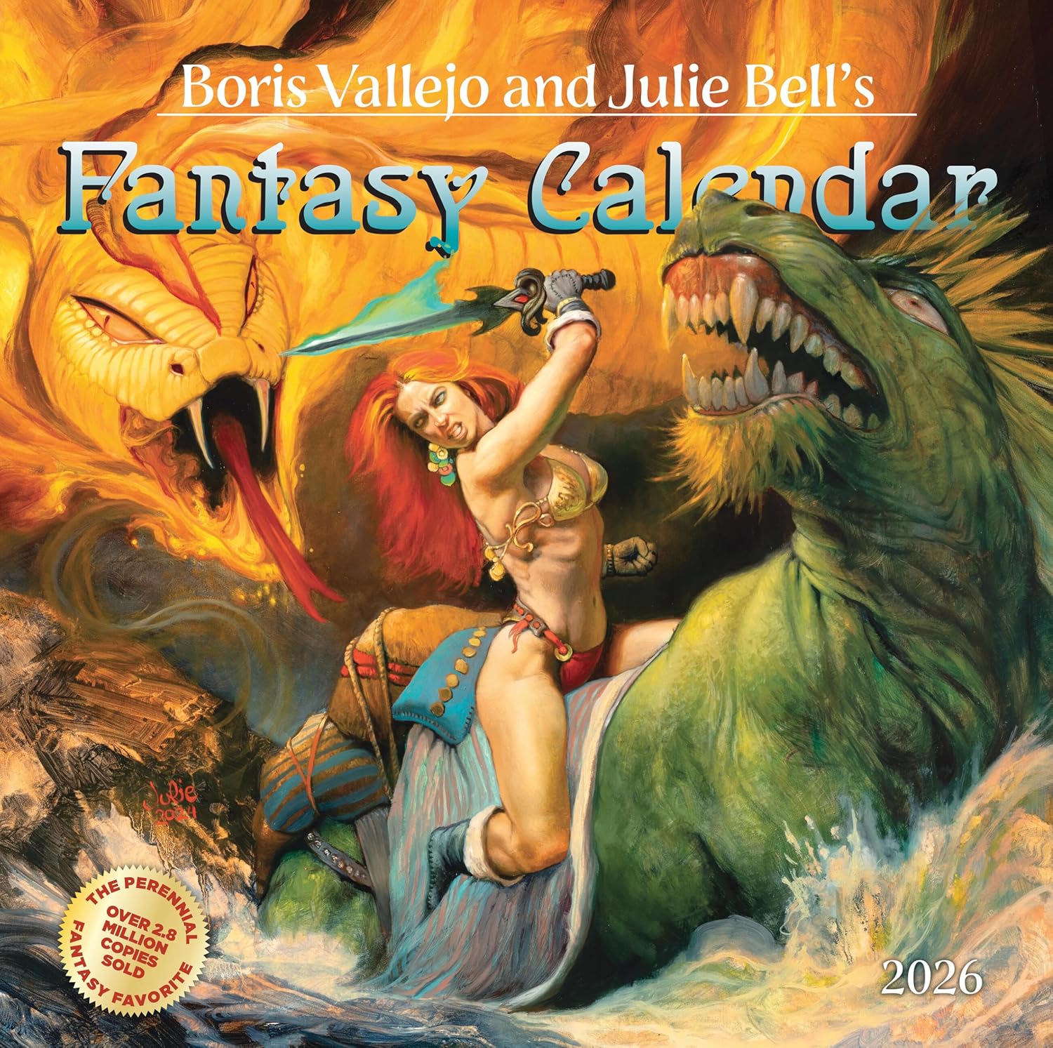 Boris Vallejo and Julie Bell's Fantasy Wall Calendar 2026: A Year of Classic Images for 2026 by Boris Vallejo