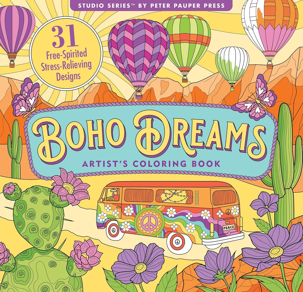 Boho Dreams Adult Coloring Book (31 one-sided designs on thick paper) (Artist's Coloring Books) by Peter Pauper Presss